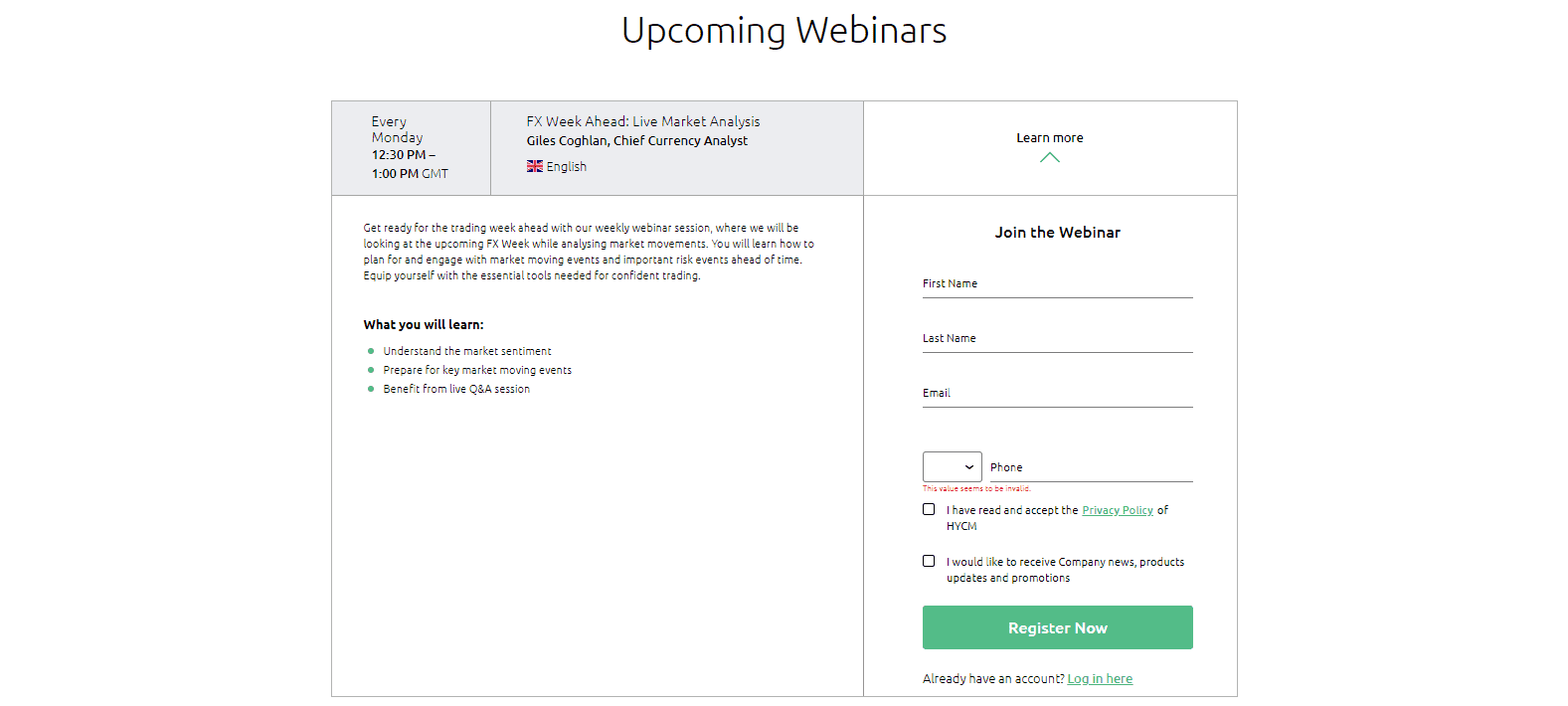HYCM Review webinars and workshop info HYCM Review webinars and workshop info